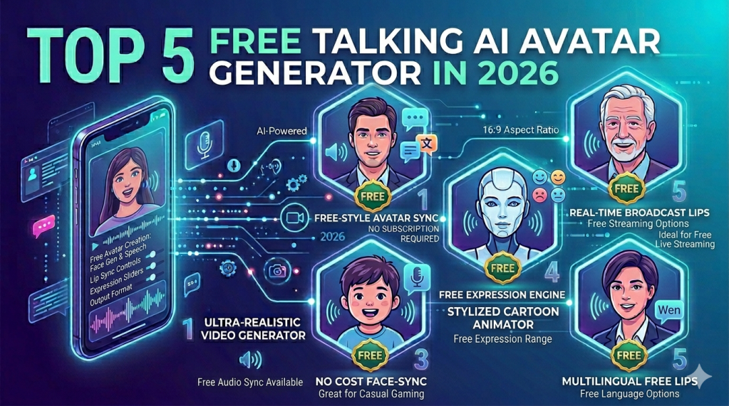 Top 5 Free Talking AI Avatar Generator in&nbsp;2026