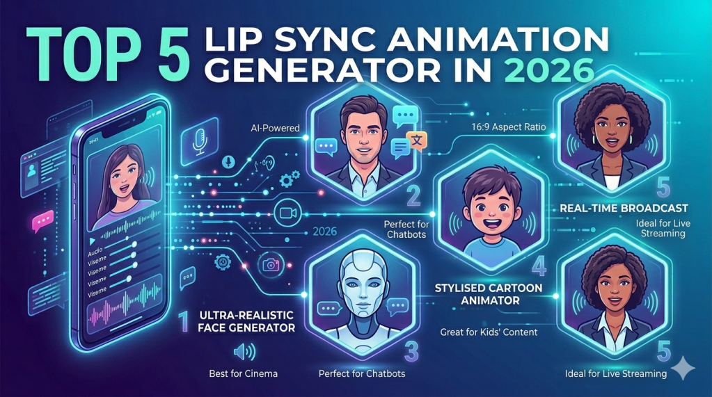 Top 5 Lip Sync Animation Generator in 2026